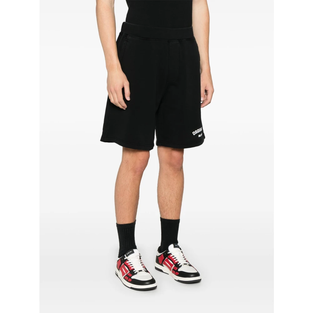 Dsquared2 Zwarte Casual Shorts voor Mannen Black Heren