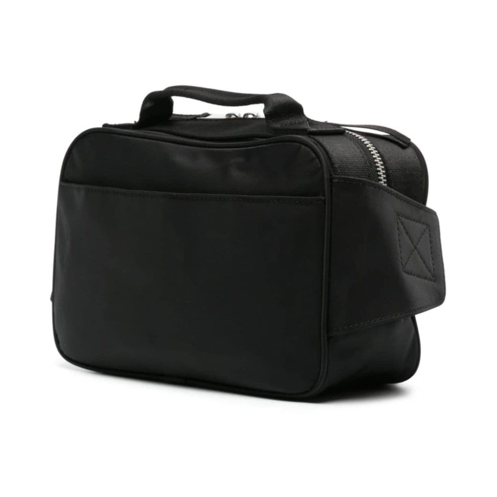 Maison Kitsuné Bum Bag met Vos Logo Patch Black Heren