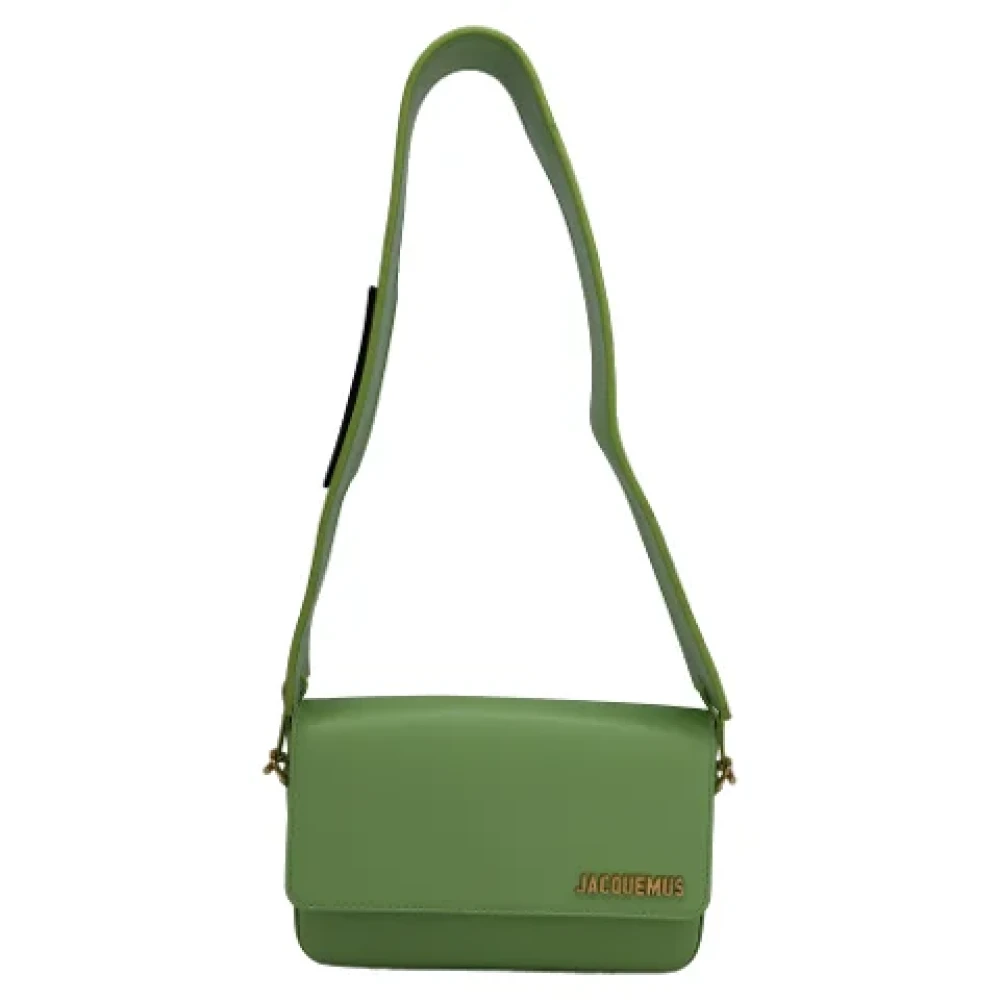 Jacquemus Pre-owned Leather shoulder-bags Green Dames