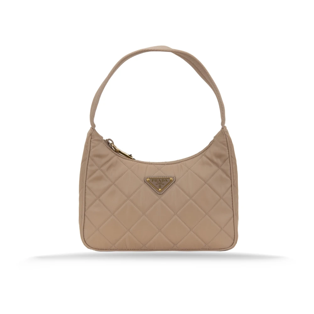 Prada Stijlvolle Handtas met Rits Beige Dames