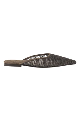 Precious Net-Embroidery Flat Mules