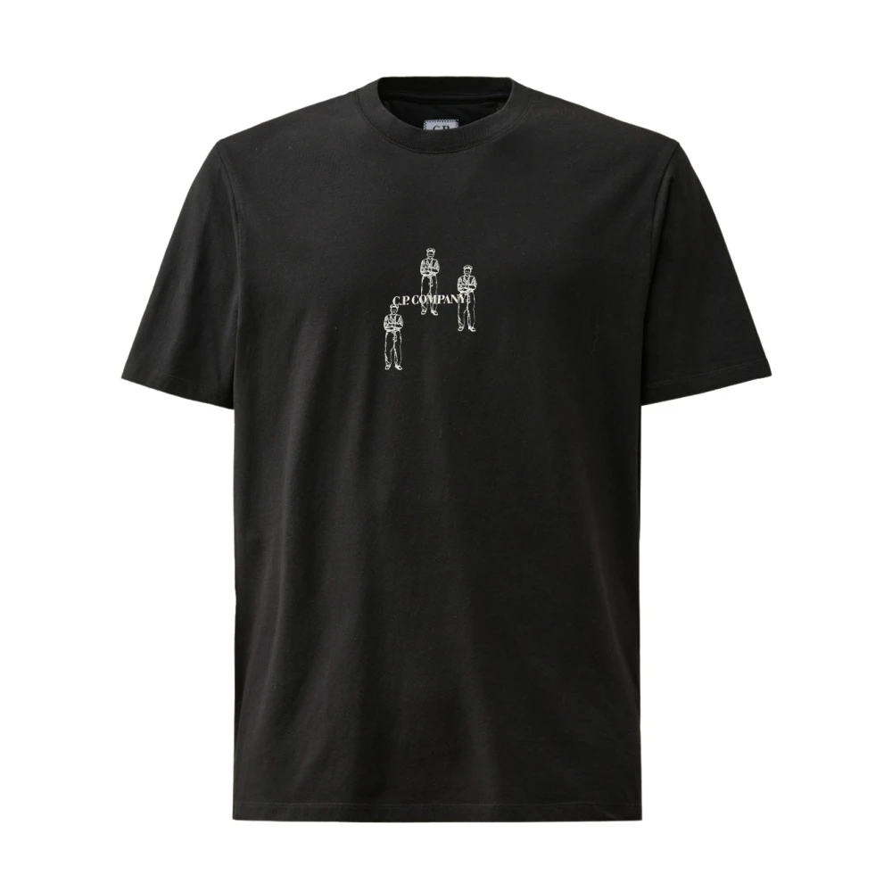 C.P. Company Zwart Katoen Regular Fit T-Shirt Black Heren