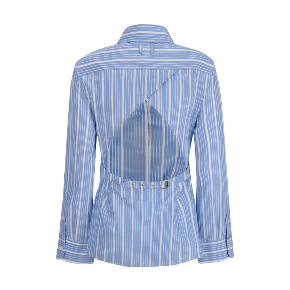Jacquemus Shirt met uitgesneden rug en riem Blue Dames