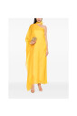 lemon-yellow-layered-dress-with-scarf