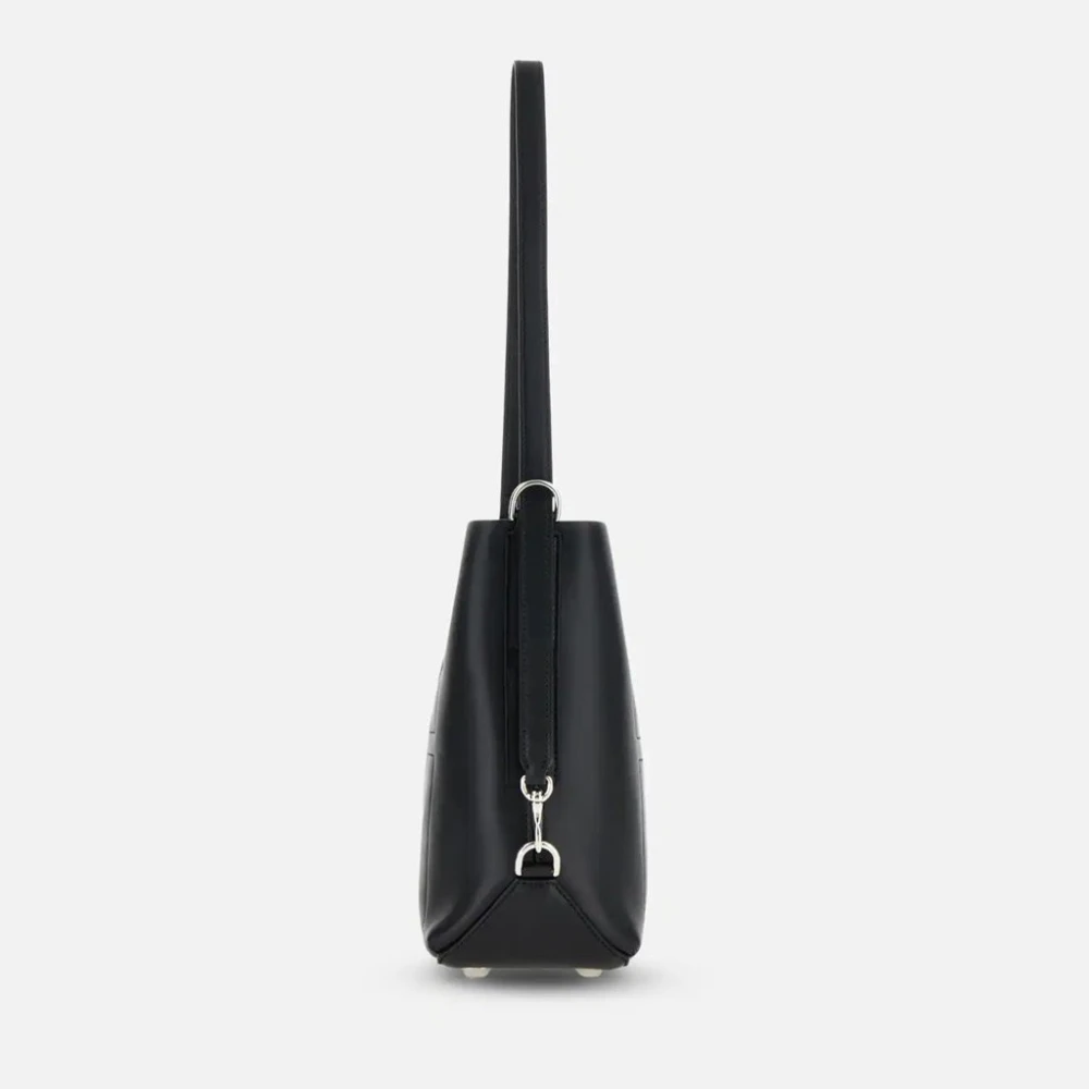 Hogan Zwarte leren hobo schoudertas Black Dames