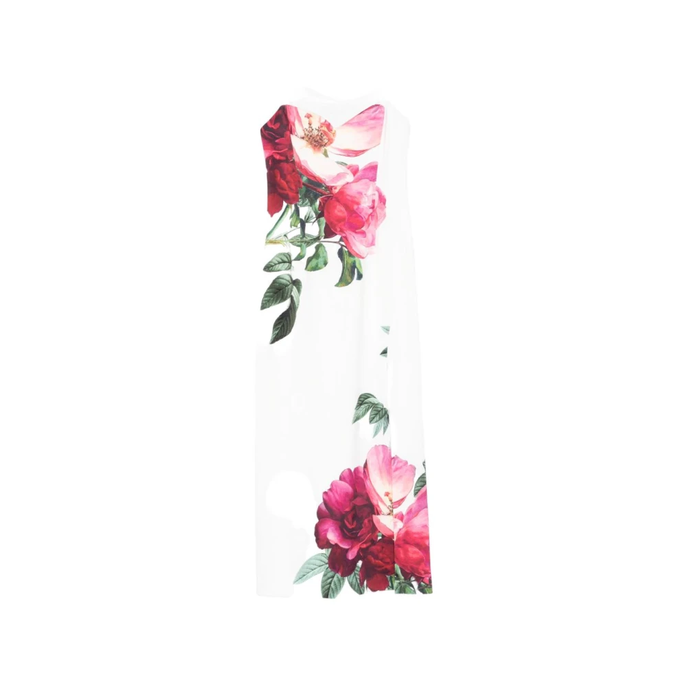 Alice + Olivia White Midi Dresses, Female, 3XS, Floral Print Midi Dress