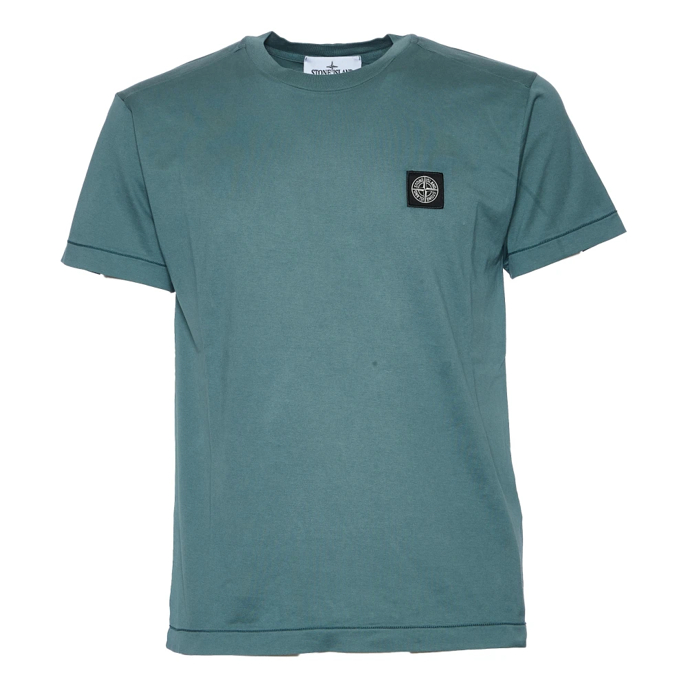 Stone Island Mosgroene Jersey T-shirt Blue Heren