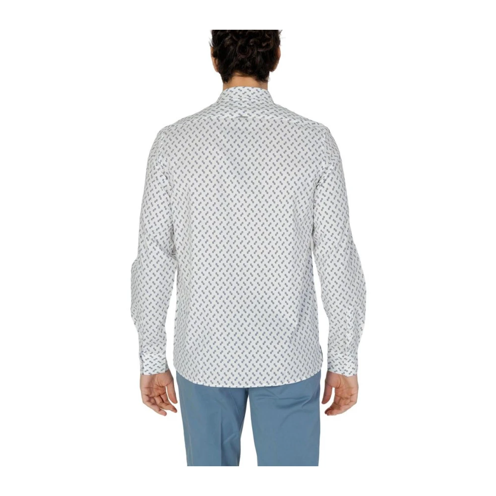 Antony Morato Witte Katoenen Overhemd Lange Mouw White Heren