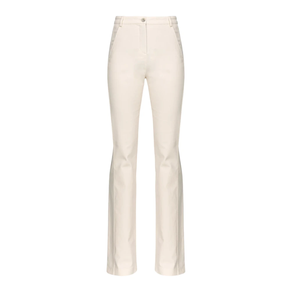 Pinko Uitlopende Gebreide Broek White Dames