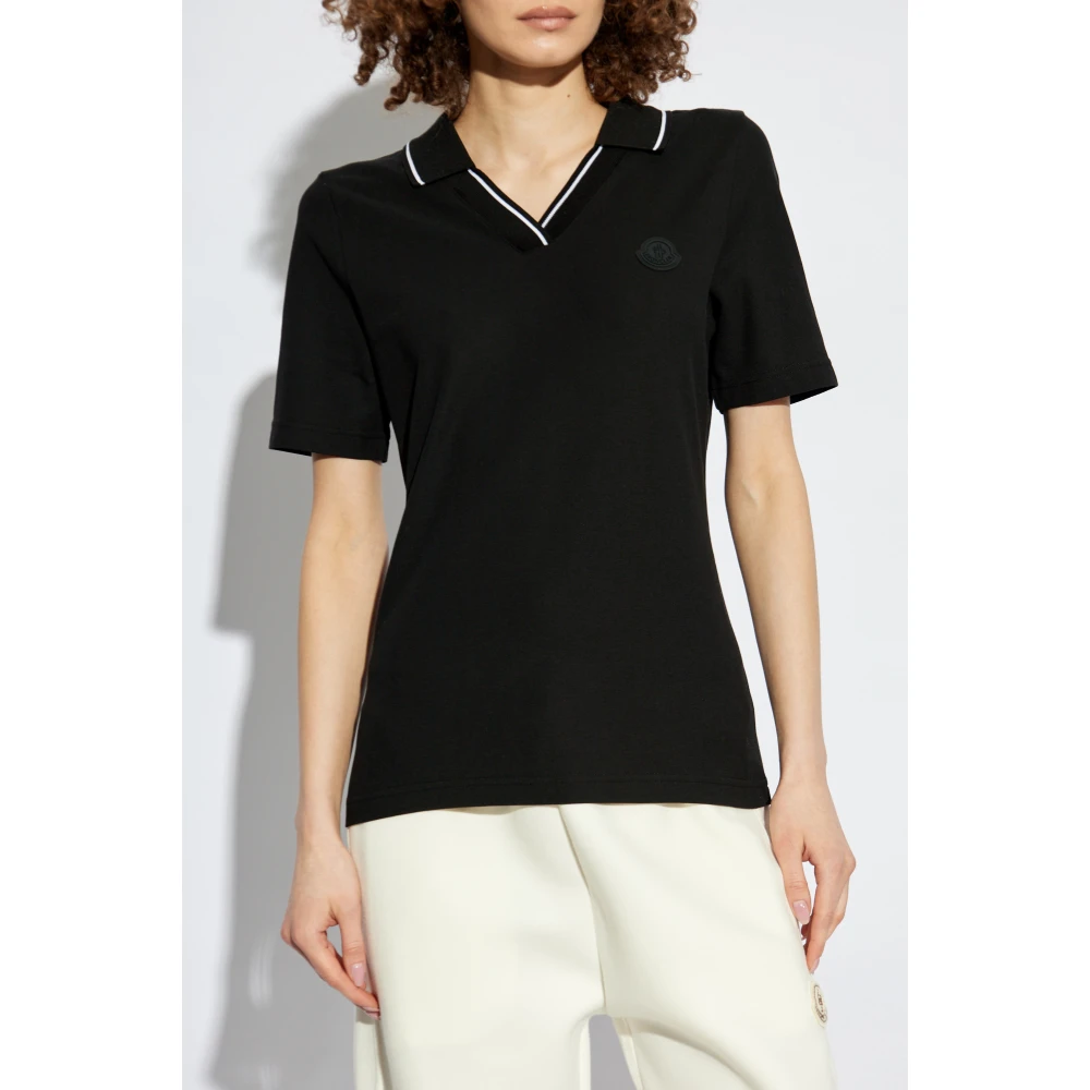 Moncler Katoenen polo Black Dames