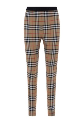 check-pattern-slim-fit-leggings-with-elastic-waistband