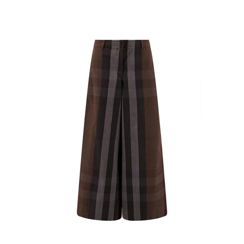Burberry Women's Brown Cotton Casual Pants