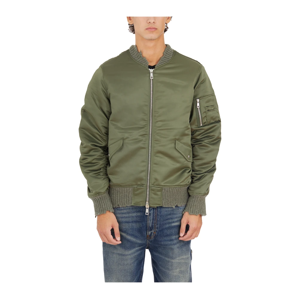 Giorgio Brato Bomberjack van katoen en nylon Green Heren
