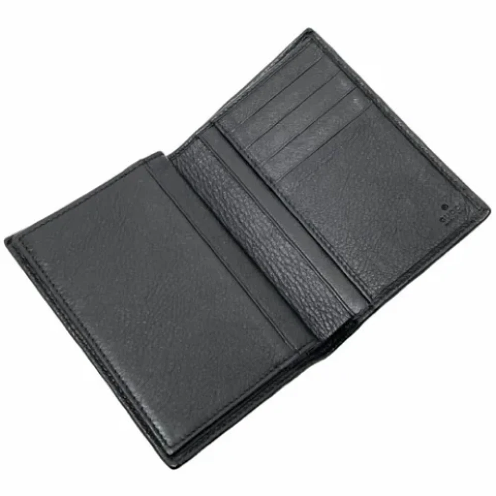Gucci Vintage Pre-owned Leather wallets Black Heren