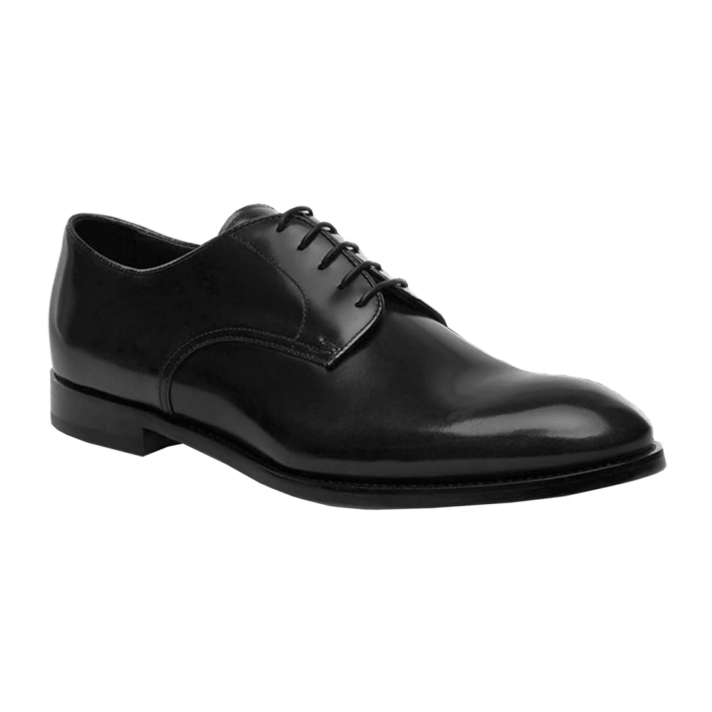 Doucal's Zwarte Schoenen met Veters Elegante Stijl