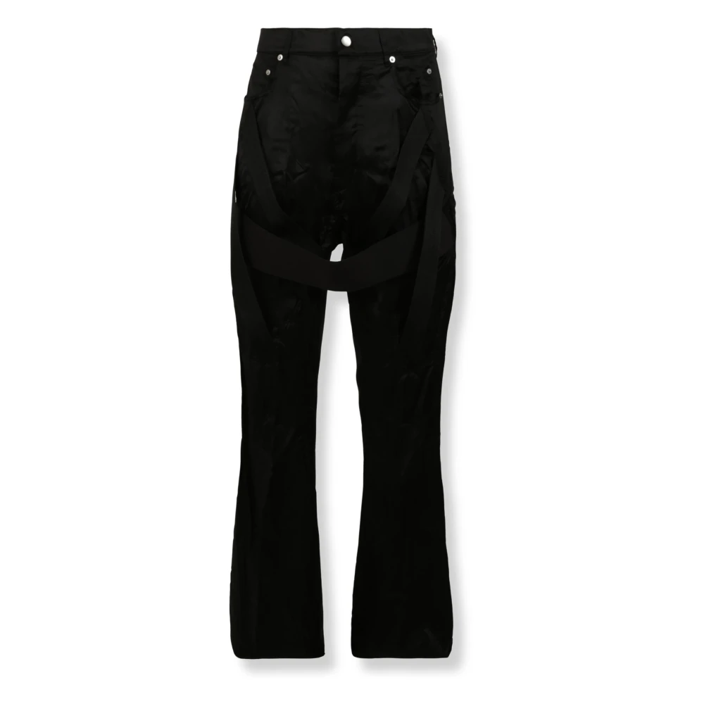 Rick Owens Black Megastrapped Bolans - Male - Straight Fit Jeans - W32 - Jeans