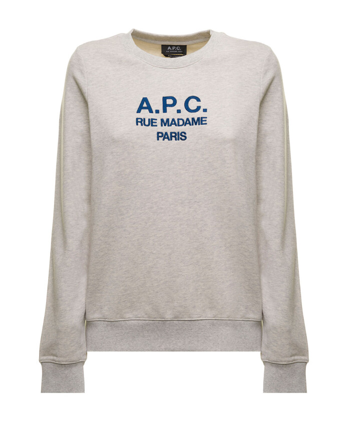 sweatshirt-gris-en-coton-col-rond