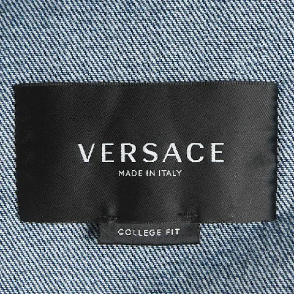 Versace Pre-owned Denim outerwear Blue Heren