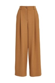 Spodnie o szerokich nogawkach w kolorze camel - Rozmiar 38
