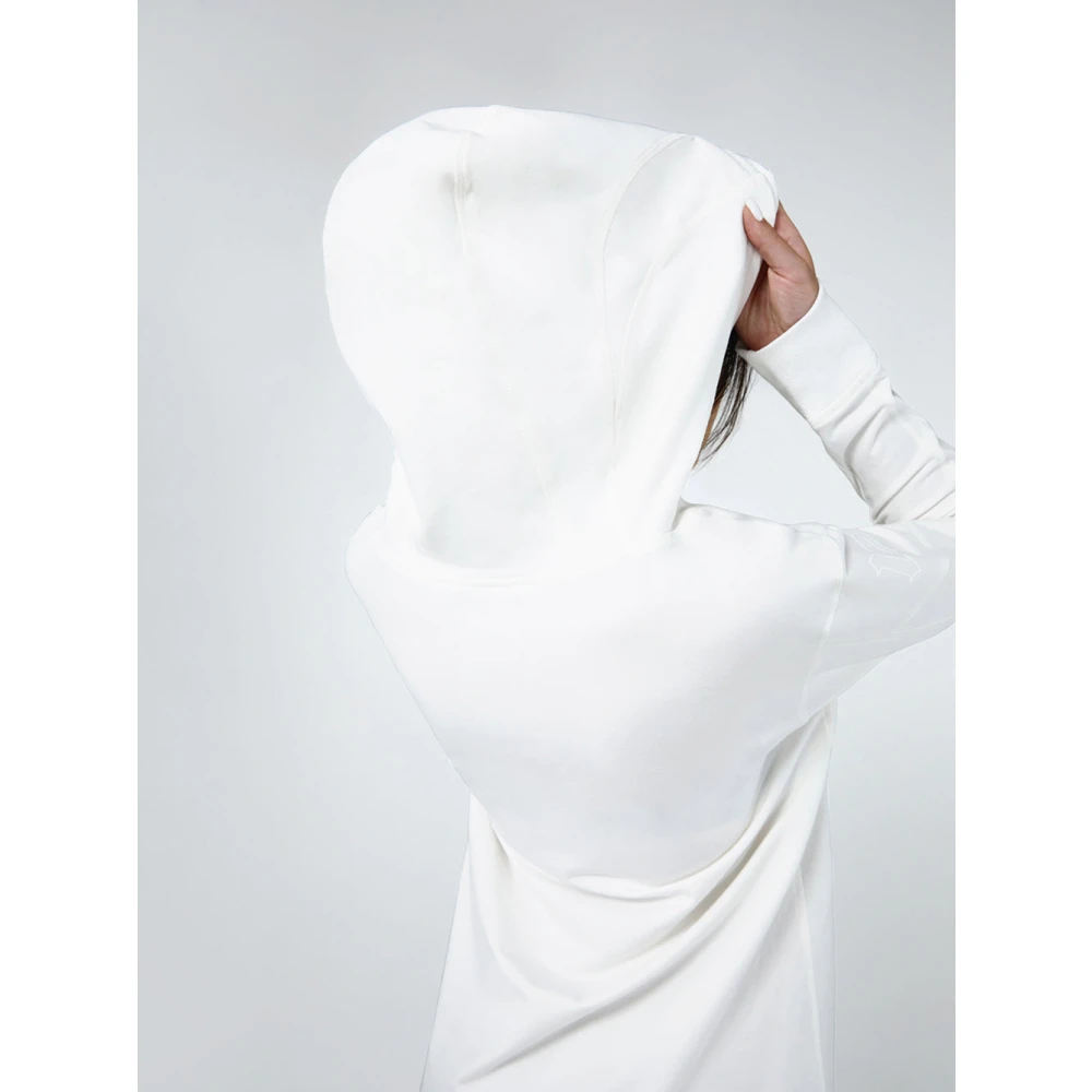 Borgo Lange witte hoodie van Vallelunga White Dames