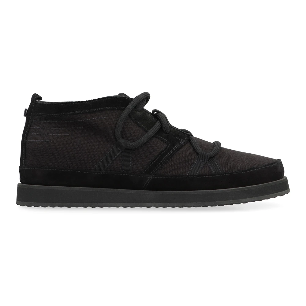 Volta Canvas Mid-Top Sneakers met Suède Details Heren Schoenen Zwart