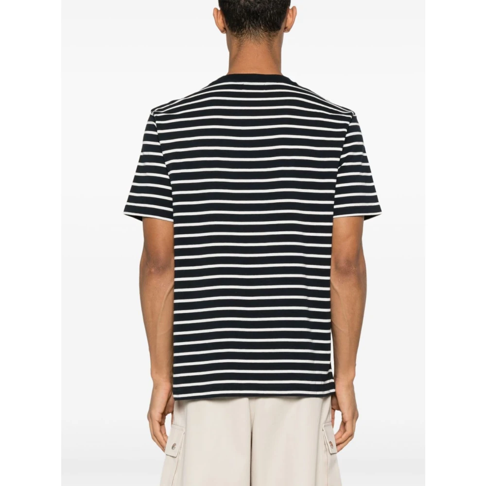 Woolrich Blauw Logo Print Crew Neck T-shirts Multicolor Heren
