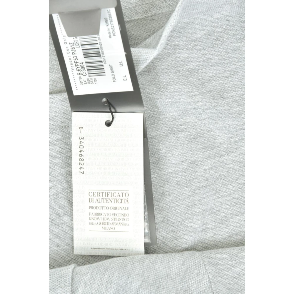 Emporio Armani EA7 Klassieke Polo Shirt voor Mannen Gray Heren