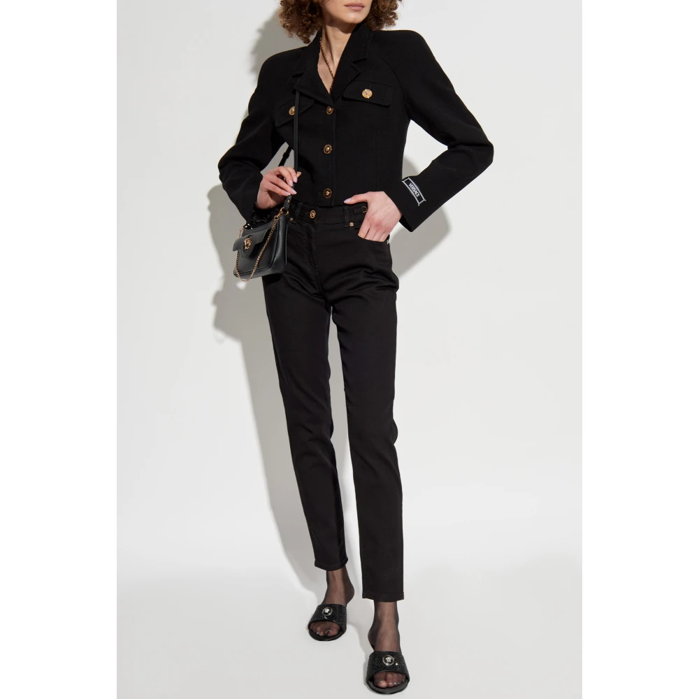 Versace Tapered leg jeans Black Dames