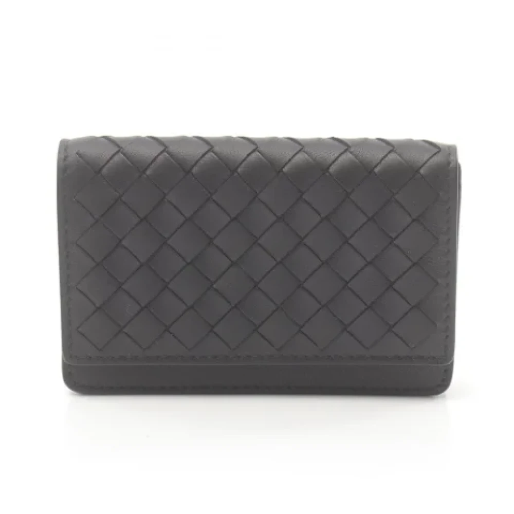 Bottega Veneta Vintage Pre-owned Leather wallets Black Dames