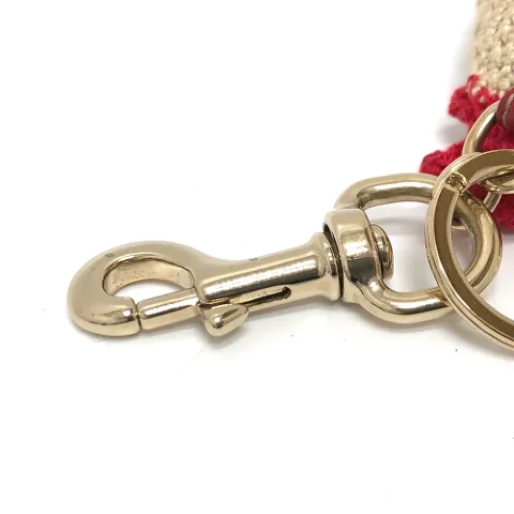 Gucci Vintage Pre-owned Wool key-holders Beige Dames