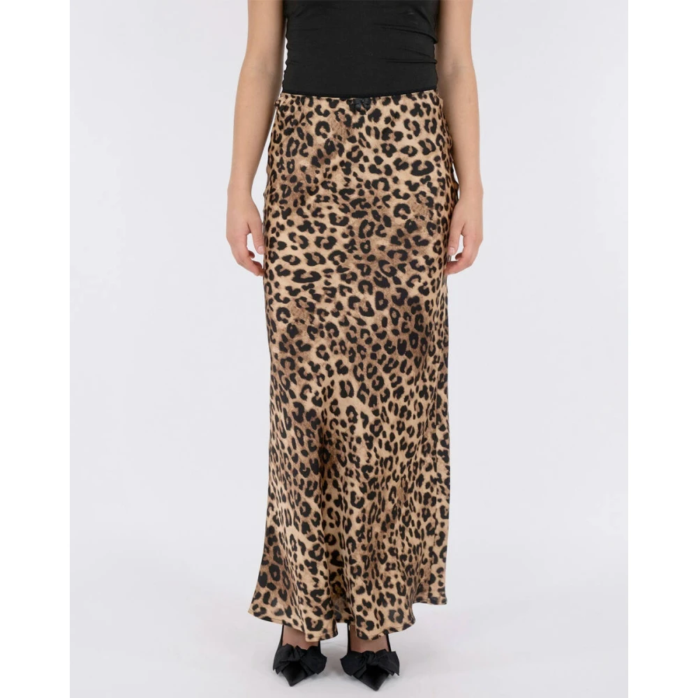NEO NOIR Luipaardprint Rok Brown Dames