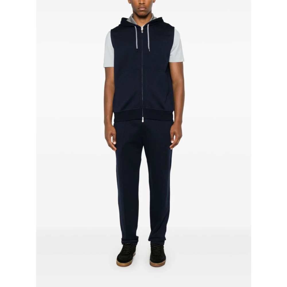 BRUNELLO CUCINELLI Blauwe Broek voor Mannen Blue Heren