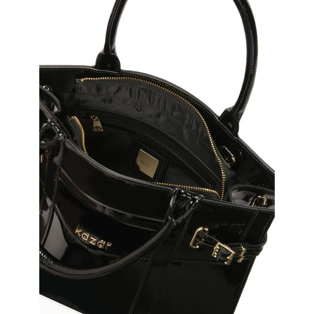 Kazar Gelakte stijve tas Black Dames