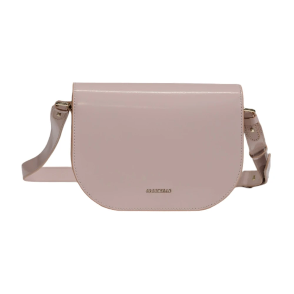 Coccinelle Glanzend Kalfsleer Dames Tas Pink Dames