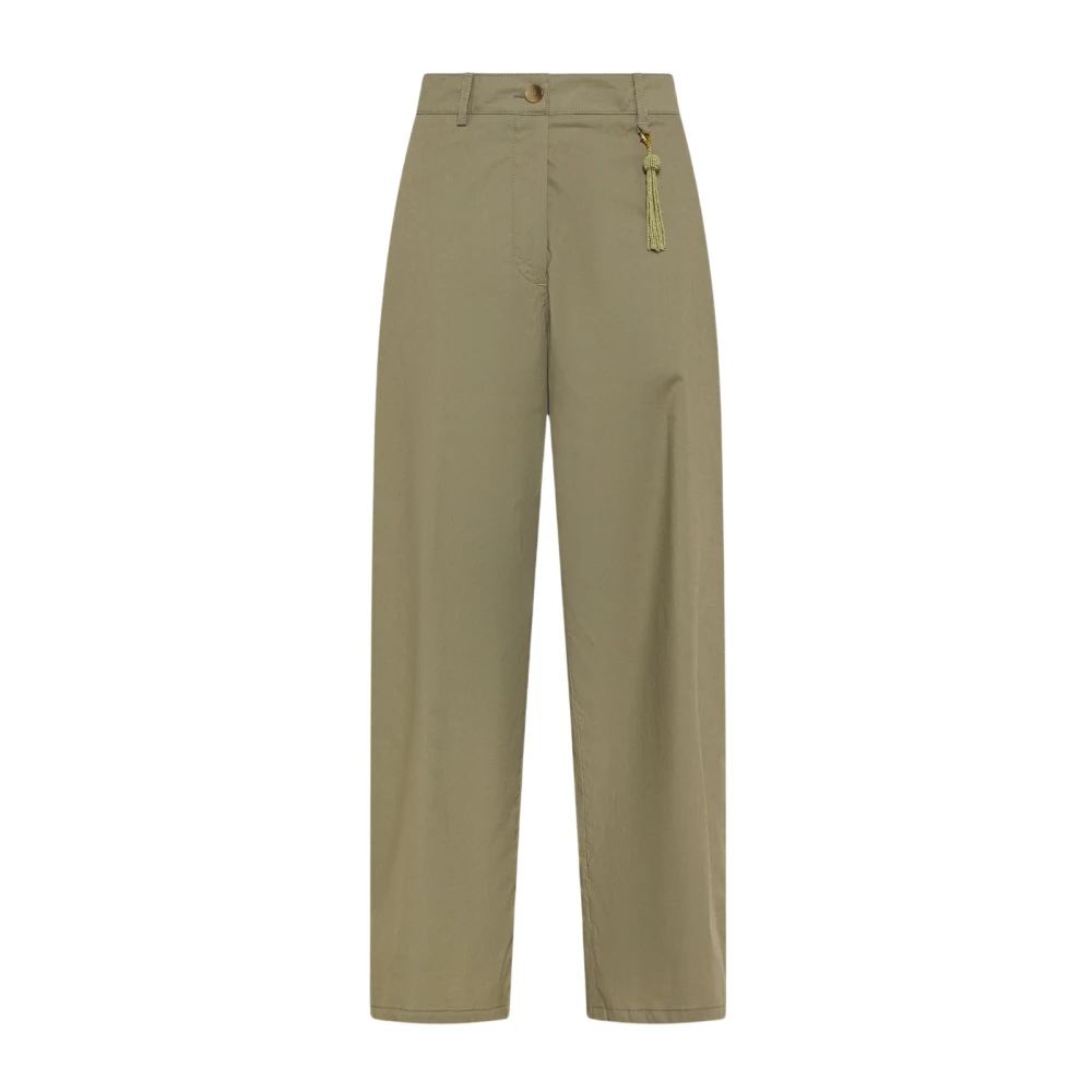 Seventy Green Straight Trousers, Female, S, Straight Trousers