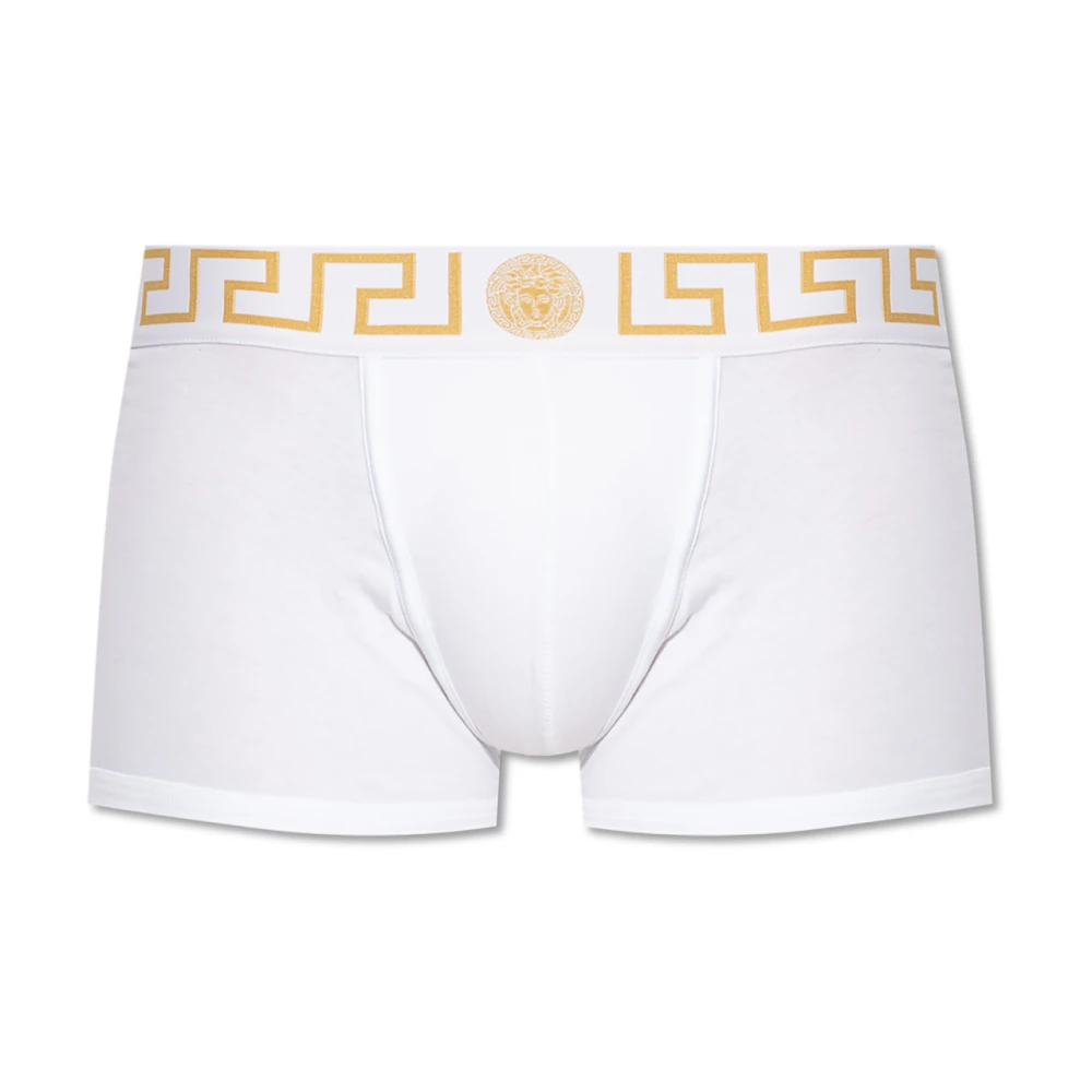 Versace Homme Blanc Sous-Vêtements, Taille: M Boxers En Coton