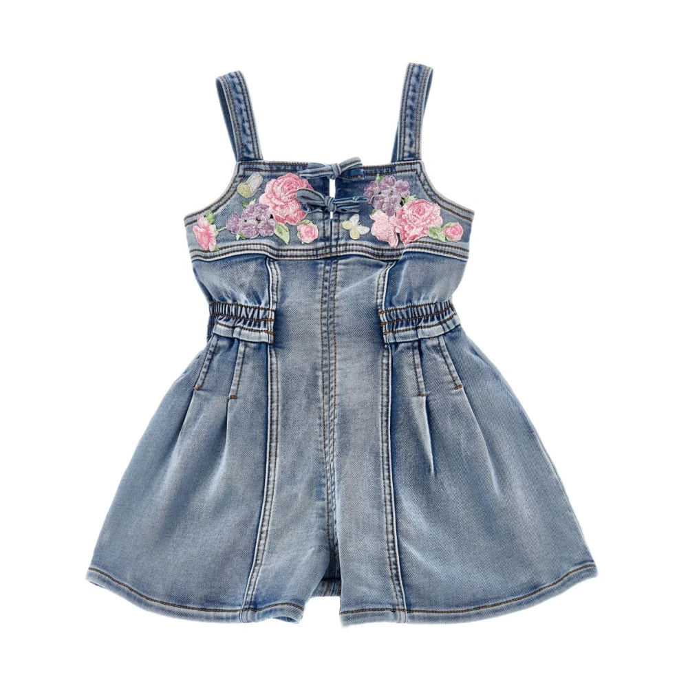 Monnalisa Unisex Kids Blue Jumpsuits, 4 Y, Jumpsuits