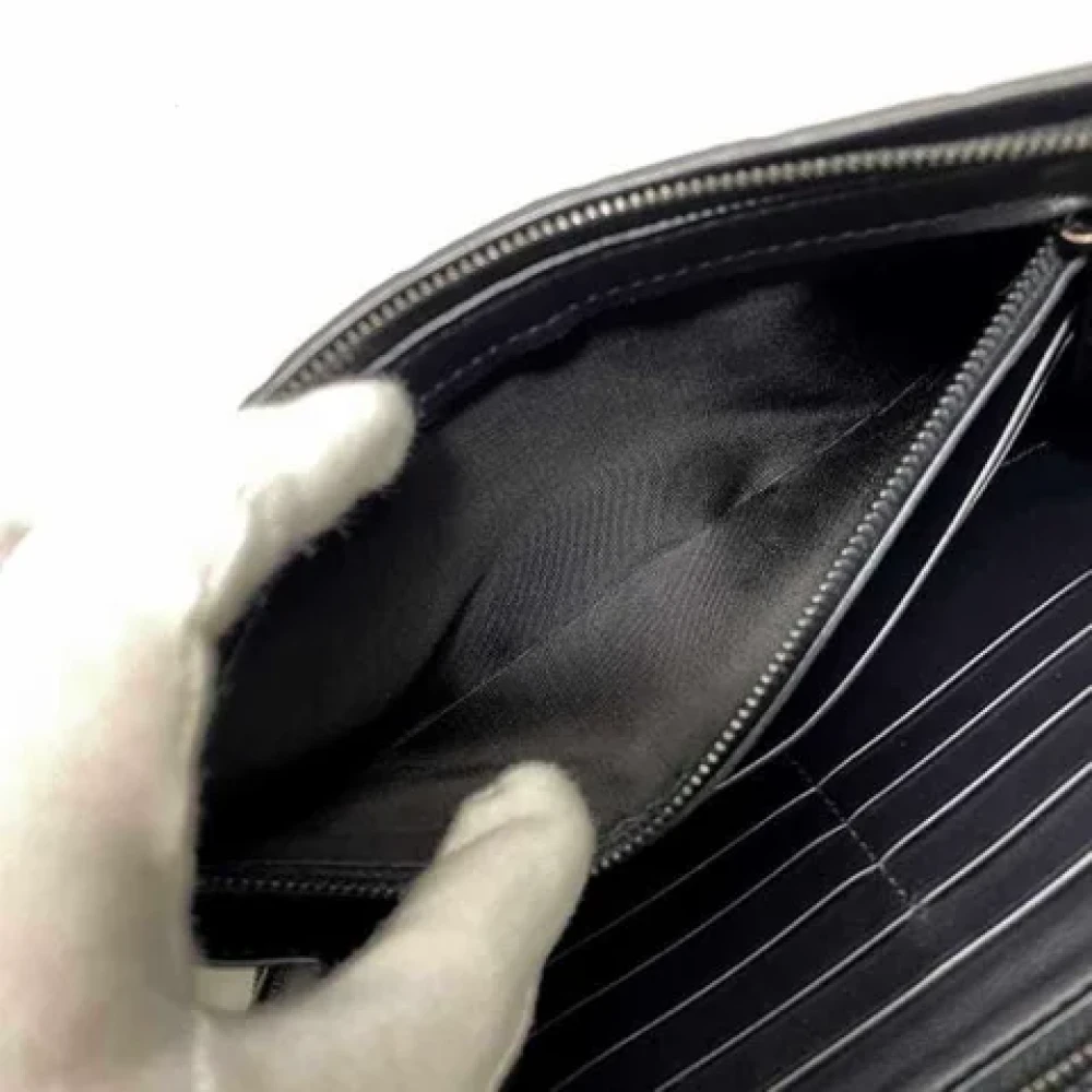 Bottega Veneta Vintage Pre-owned Leather wallets Black Heren