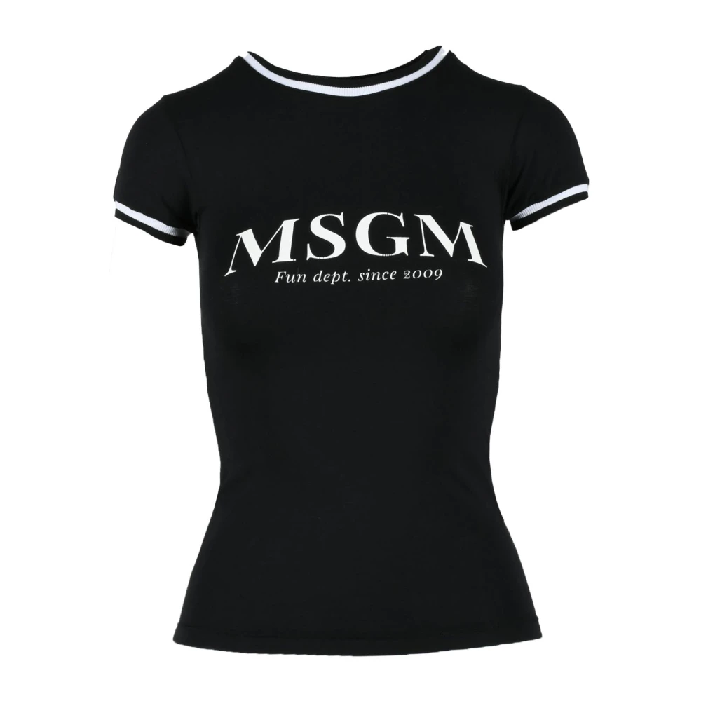 Msgm - Tops > T-Shirts - Black - Msgm - Modalova