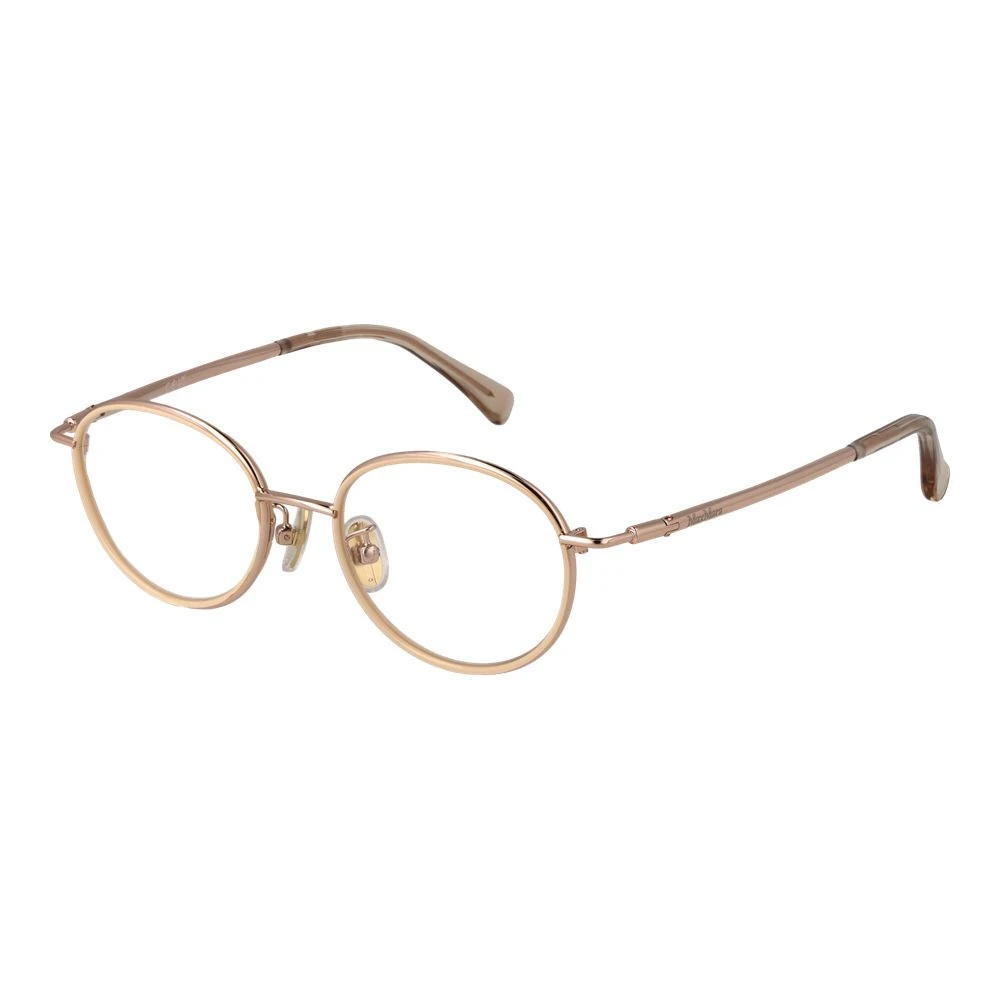 Max Mara Women's Yellow Rose Gold Optical Frames - Glasses - One Size - Accessories