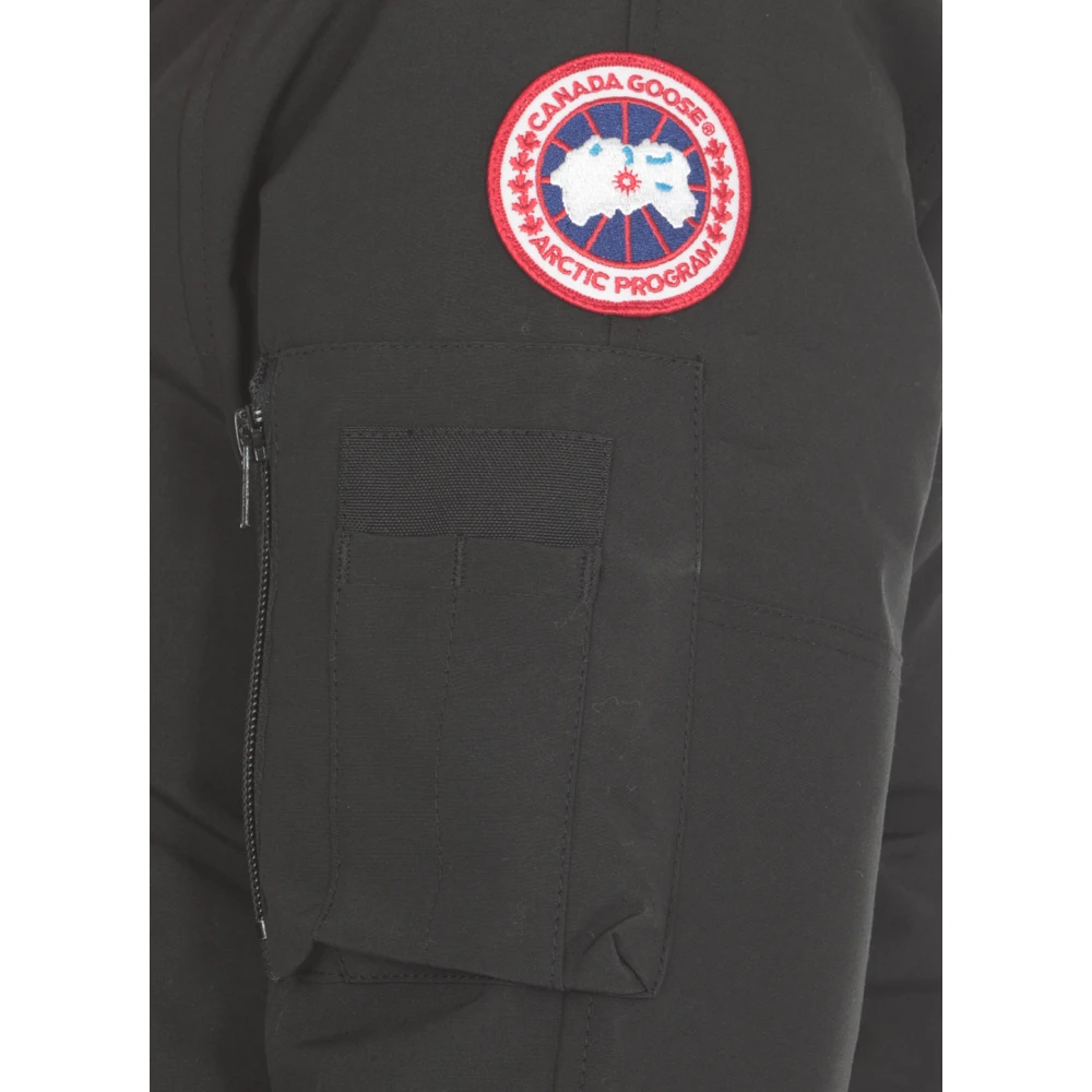Canada Goose Zwarte Tech Stof Gewatteerde Donsjas Black Dames