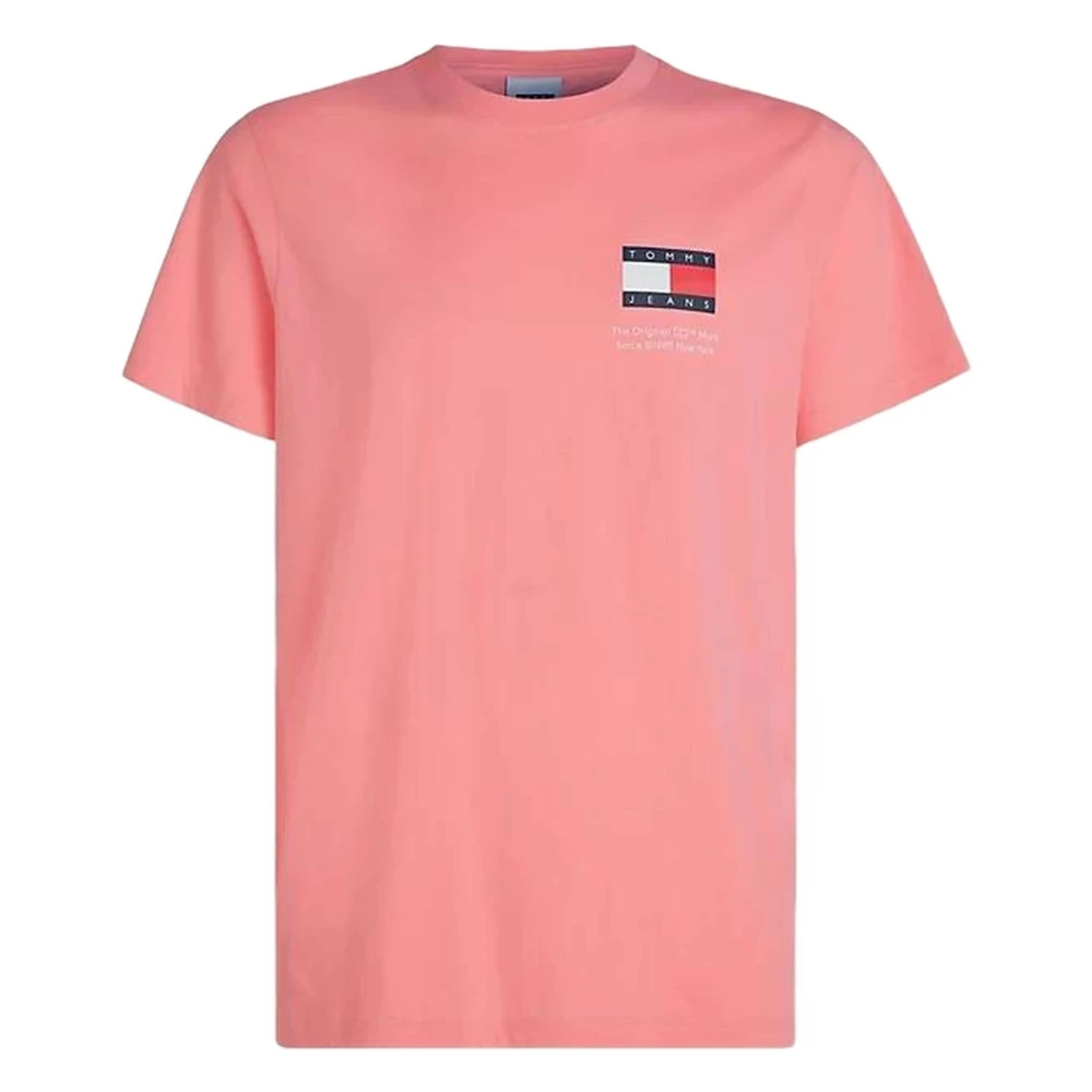 Tommy Hilfiger Slim Essential Flag T-shirt Pink Heren