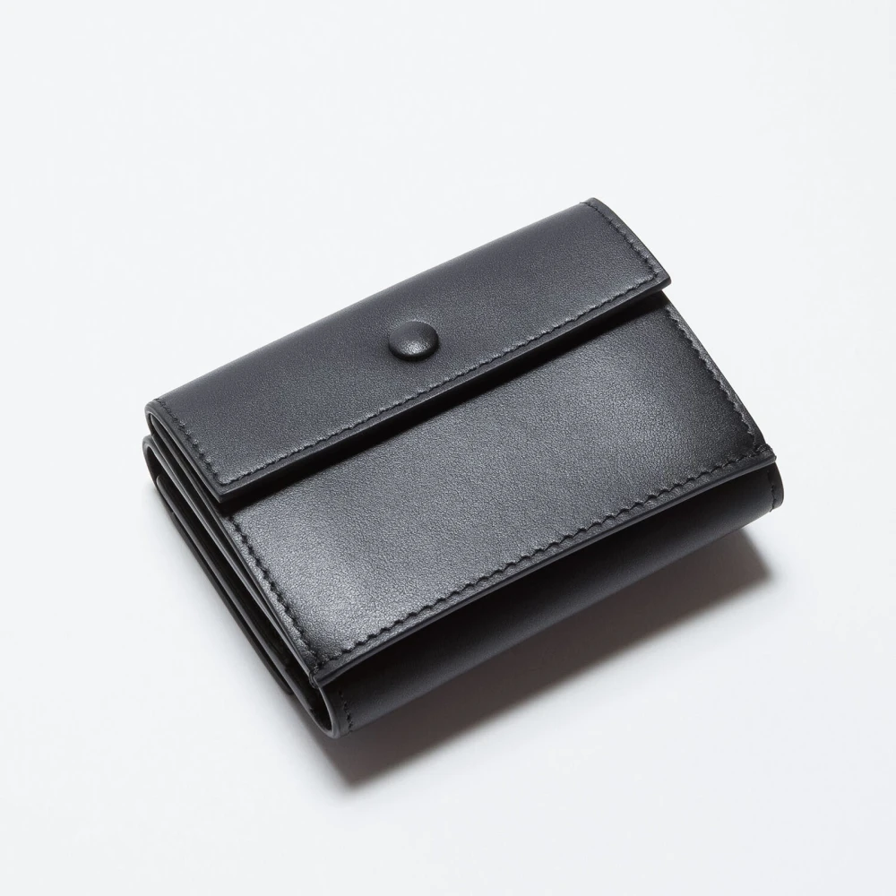 Acne Studios Drievoudige Portemonnee Zwart Leer Black Dames