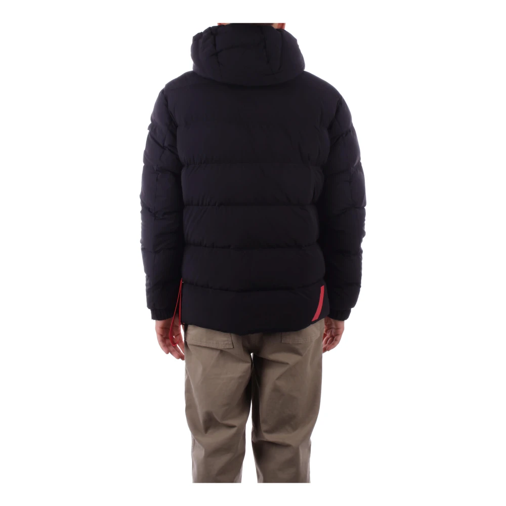 Afterlabel Zwarte Jas met Capuchon en Ritszakken Black Heren