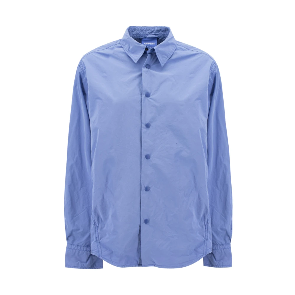 Aspesi Lichtblauwe Overhemdjas Ss23 Blue Heren