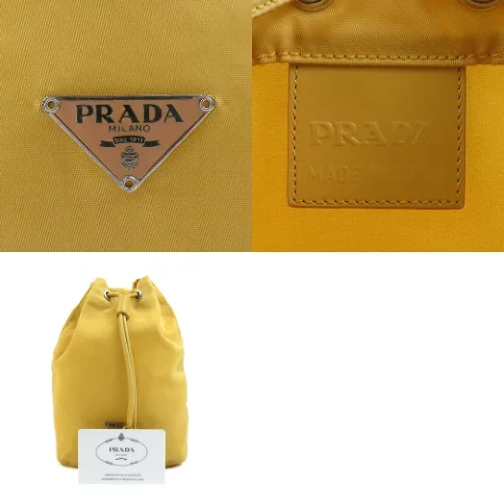 Prada Vintage Pre-owned Fabric prada-bags Yellow Dames