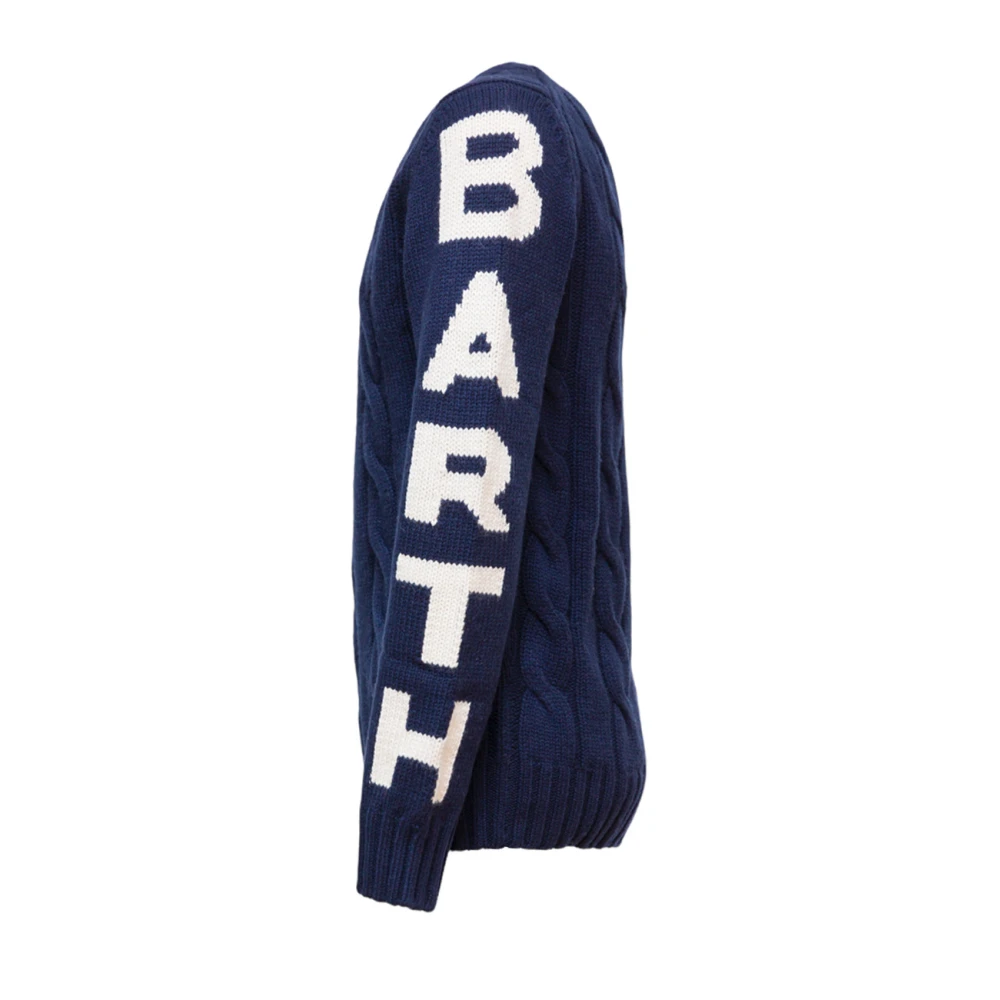 MC2 Saint Barth Round-neck Knitwear Blue Heren
