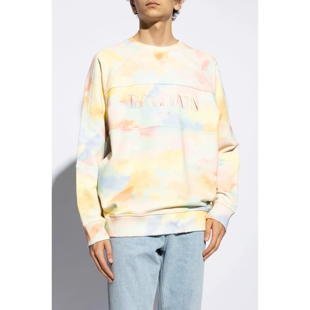 Balmain Sweatshirt met Logo Multicolor Heren