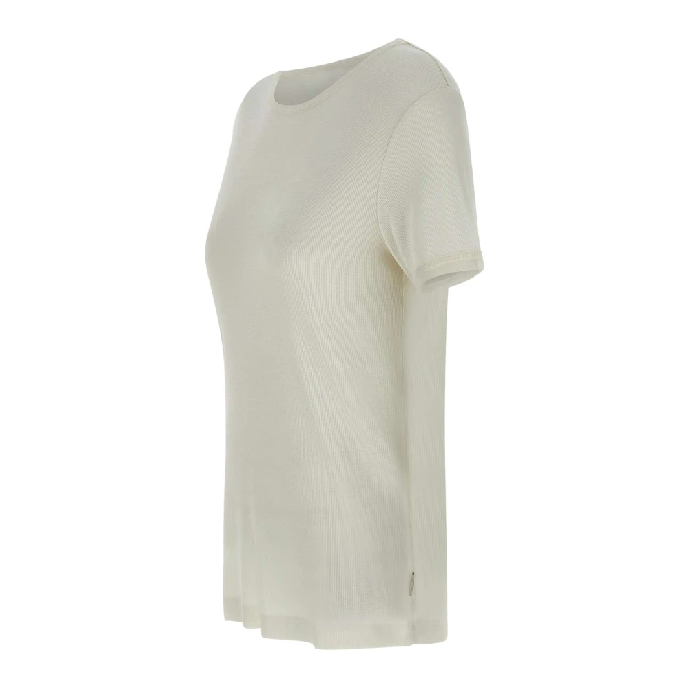 Remain Birger Christensen Witte Jersey T-shirt met Boothals White Dames