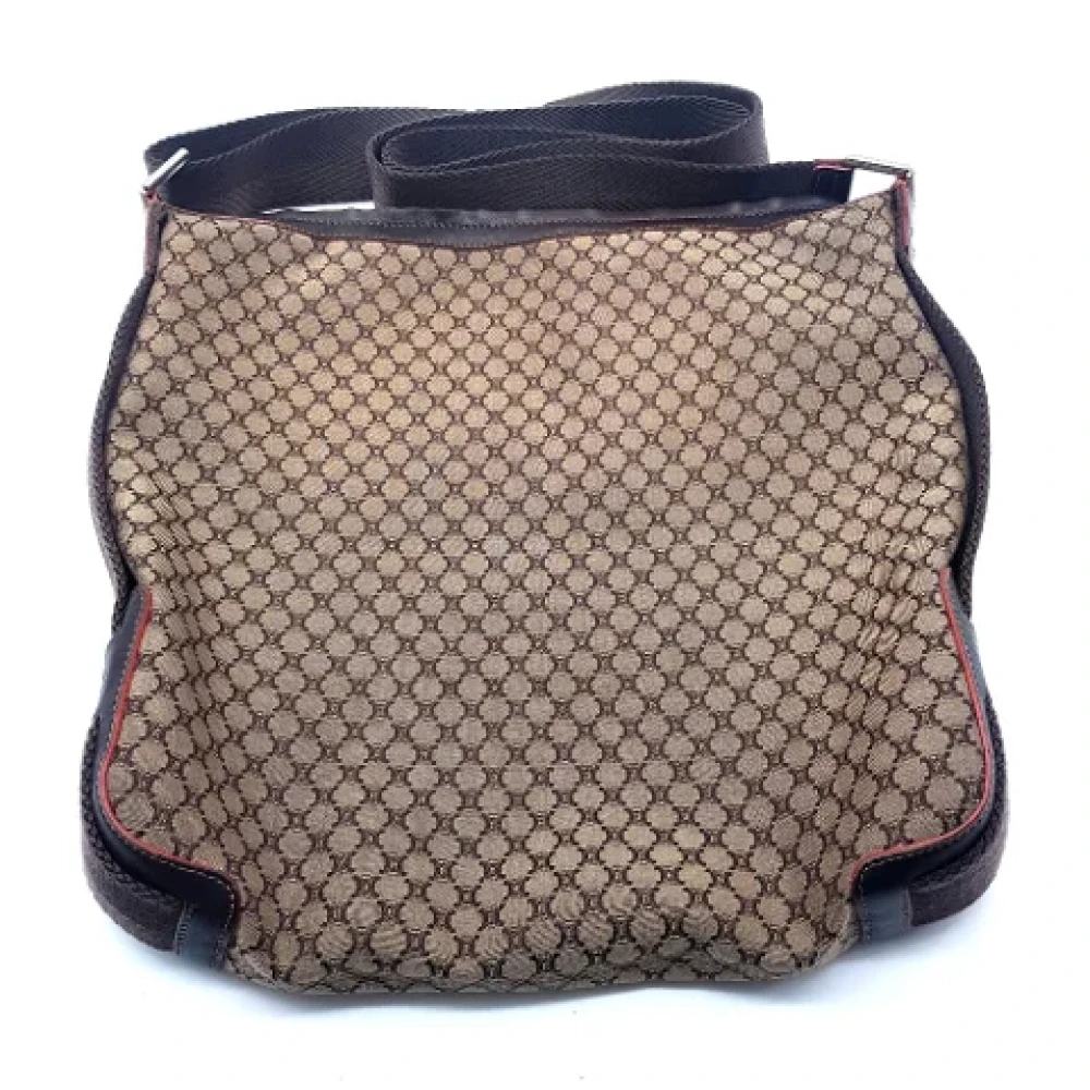 Celine Vintage Pre-owned Fabric shoulder-bags Brown Dames